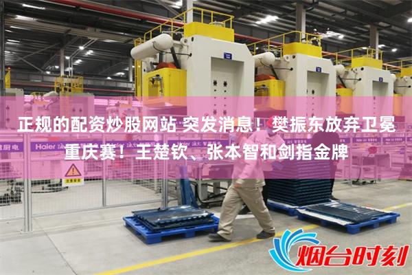 正规的配资炒股网站 突发消息！樊振东放弃卫冕重庆赛！王楚钦、张本智和剑指金牌