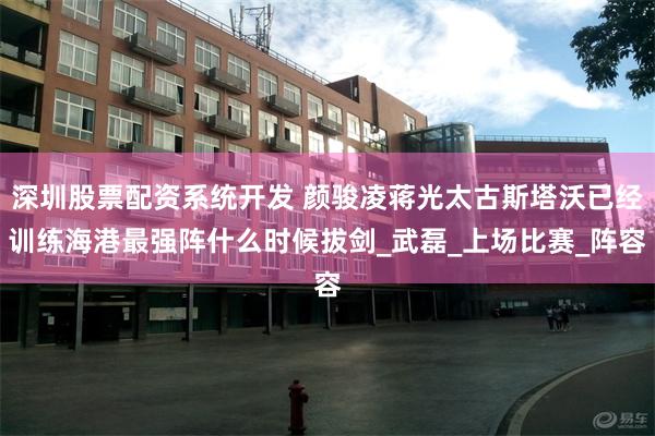 深圳股票配资系统开发 颜骏凌蒋光太古斯塔沃已经训练海港最强阵什么时候拔剑_武磊_上场比赛_阵容