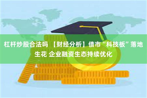 杠杆炒股合法吗 【财经分析】债市“科技板”落地生花 企业融资生态持续优化