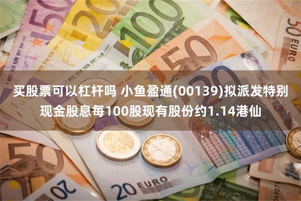 买股票可以杠杆吗 小鱼盈通(00139)拟派发特别现金股息每100股现有股份约1.14港仙