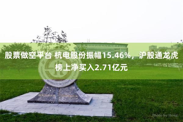 股票做空平台 杭电股份振幅15.46%，沪股通龙虎榜上净买入2.71亿元