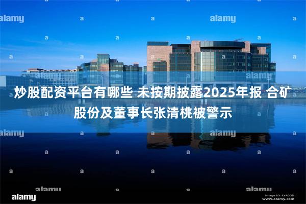 炒股配资平台有哪些 未按期披露2025年报 合矿股份及董事长张清桃被警示