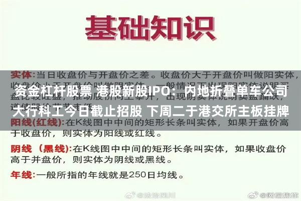 资金杠杆股票 港股新股IPO：内地折叠单车公司大行科工今日截止招股 下周二于港交所主板挂牌