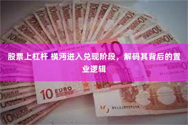 股票上杠杆 横沔进入兑现阶段，解码其背后的置业逻辑