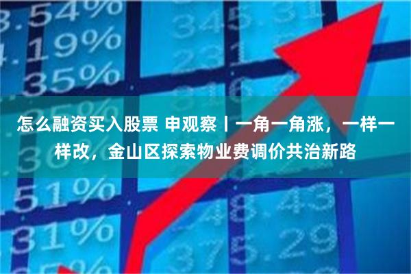 怎么融资买入股票 申观察丨一角一角涨，一样一样改，金山区探索物业费调价共治新路