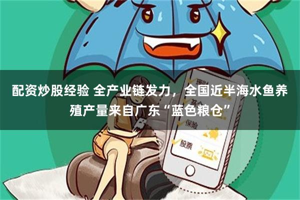 配资炒股经验 全产业链发力，全国近半海水鱼养殖产量来自广东“蓝色粮仓”