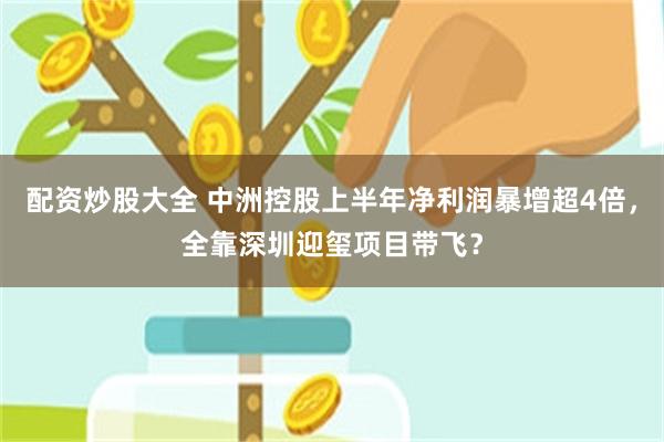 配资炒股大全 中洲控股上半年净利润暴增超4倍，全靠深圳迎玺项目带飞？