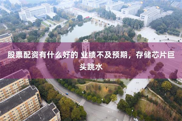 股票配资有什么好的 业绩不及预期，存储芯片巨头跳水