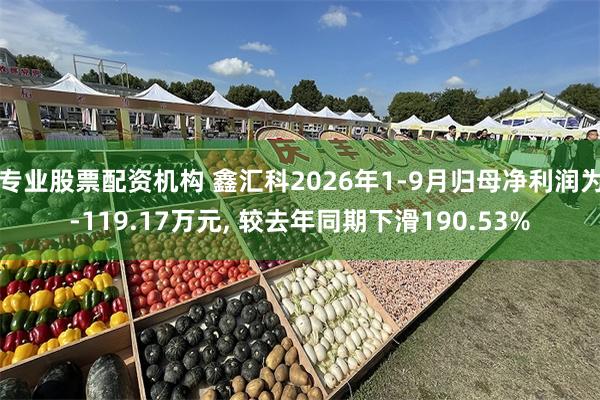 专业股票配资机构 鑫汇科2026年1-9月归母净利润为-119.17万元, 较去年同期下滑190.53%